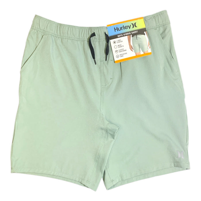 Hurley Boys Hybrid Short, 4-Way Stretch, Elastic Waistband and Reflective Logo