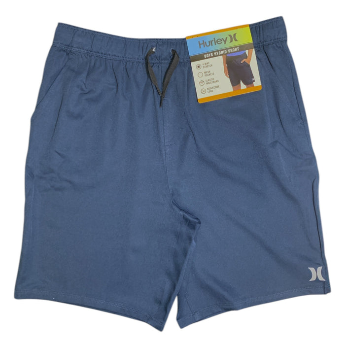 Hurley Boys Hybrid Short, 4-Way Stretch, Elastic Waistband and Reflective Logo
