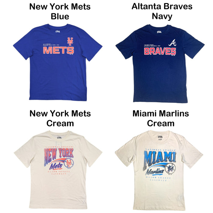 CSA Men's Genuine MLB Merchandise Relaxed Fit Short Sleeve Shirt