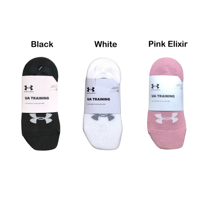 Under Armour Women’s UA Training Lightweight Ultra Low Liner Socks – 6 Pack