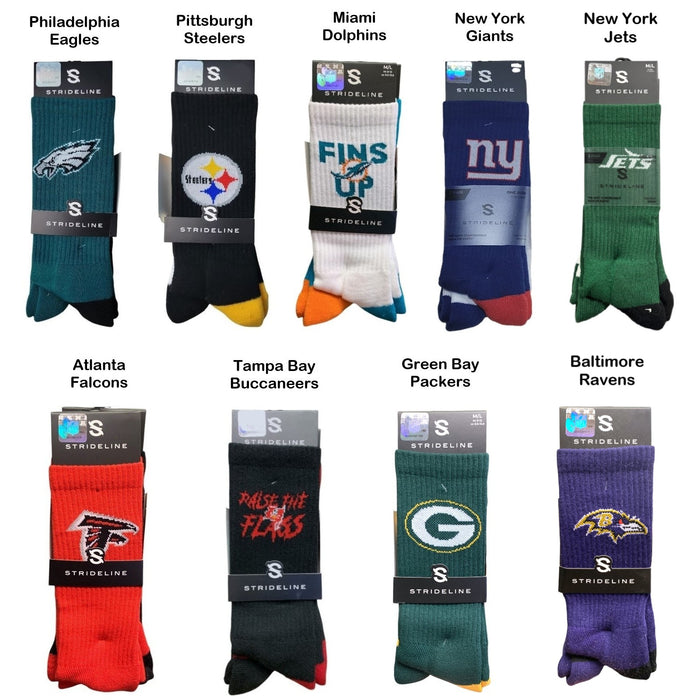 NFL Adult 2-Pack Moisture Wicking Contour Fit Crew Socks