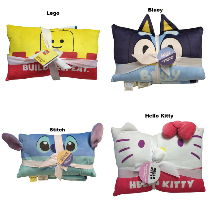 Jay Franco Character Pillow & Fleece Throw Blanket Set