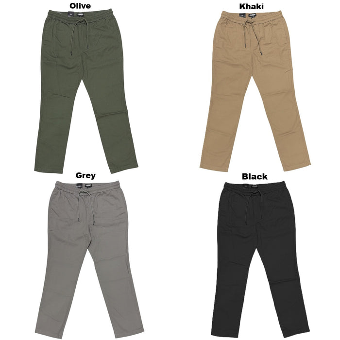 Buffalo Men's Relaxed Fit Comfortable Easy Pull-On Twill Pants