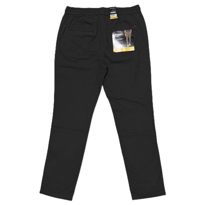 Buffalo Men's Relaxed Fit Comfortable Easy Pull-On Twill Pants