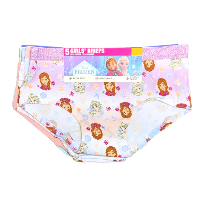 Handcraft Girl's Soft & Breathable Cotton Spandex Character Briefs, 5pk