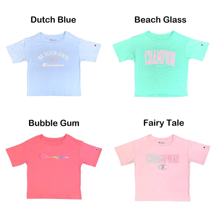 Champion Girl's Active T-Shirt, Boxy Fit Tee, Crewneck