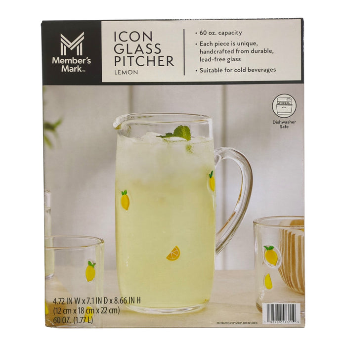 Member's Mark Icon All Occasion Glass Pitcher, 60oz