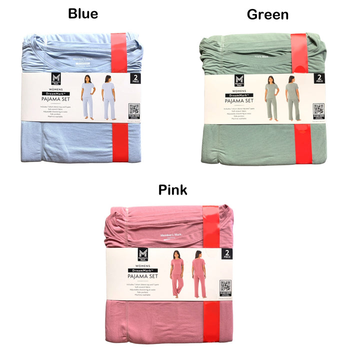 Member's Mark Women's DreamMark Short Sleeve Tee & Pant Pajama Set