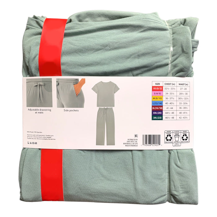 Member's Mark Women's DreamMark Short Sleeve Tee & Pant Pajama Set