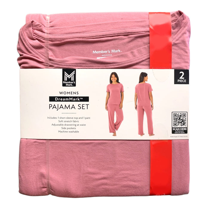 Member's Mark Women's DreamMark Short Sleeve Tee & Pant Pajama Set