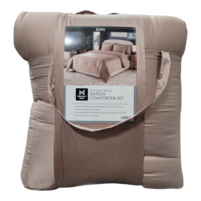 Member’s Mark 3-Piece Cotton-Tencel Sateen Comforter Set, King