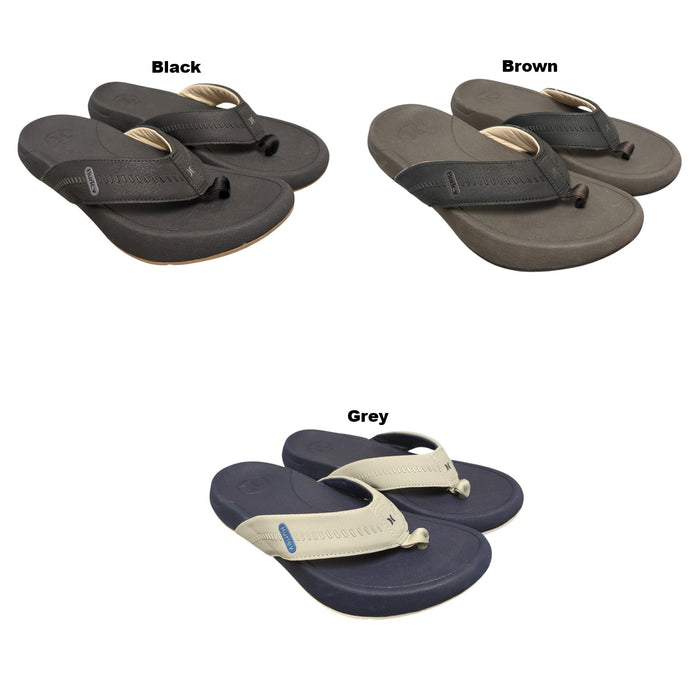 Hurley Men's Padded Strap Wave Non-Slip Outsole Flip-Flop