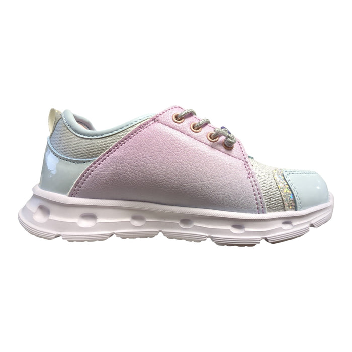 Ground Up Toddler Girls Light-Up Elastic Laced Sneaker