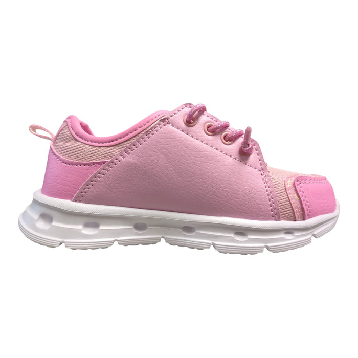 Ground Up Toddler Girls Light-Up Elastic Laced Sneaker