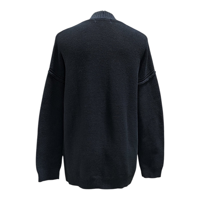 Seven7 Women's 100% Cotton Relaxed Fit Open Front Knit Cardigan, Plus Size