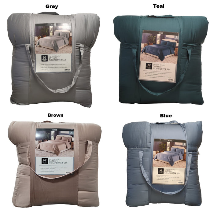 Member’s Mark 3-Piece Cotton-Tencel Sateen Comforter Set, King