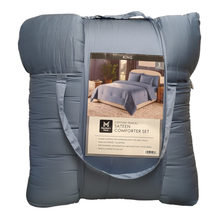 Member’s Mark 3-Piece Cotton-Tencel Sateen Comforter Set, King
