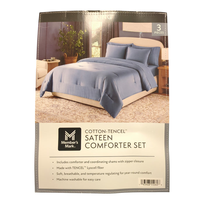 Member’s Mark 3-Piece Cotton-Tencel Sateen Comforter Set, King