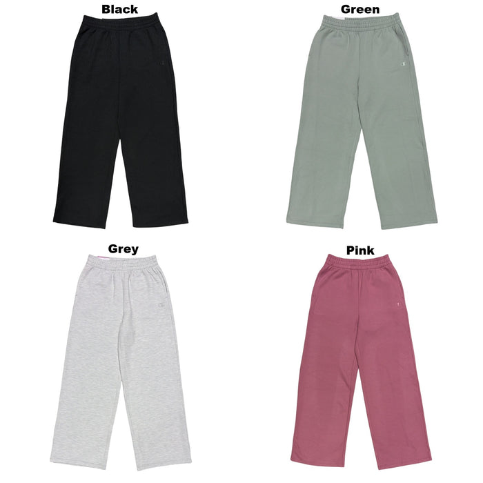 Champion Women's Soft Midweight Air Layer Ribbed Wide Leg Pant