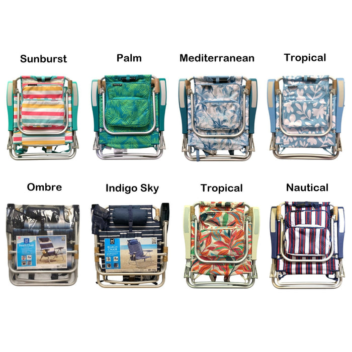 Member's Mark Reclining Beach Chair with Backpack Straps