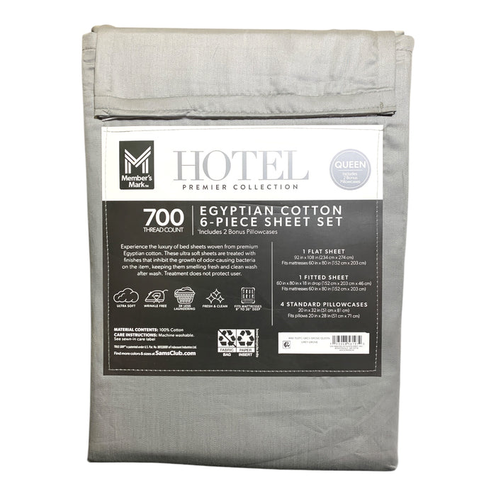 Member's Mark Hotel Premier Collection 700TC Egyptian Cotton Sheet Set, Queen