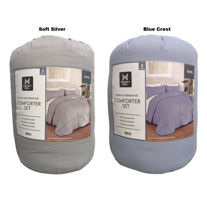 Member's Mark All-Season Down Alternative Comforter Set, 3 Piece, King