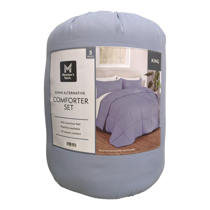 Member's Mark All-Season Down Alternative Comforter Set, 3 Piece, King