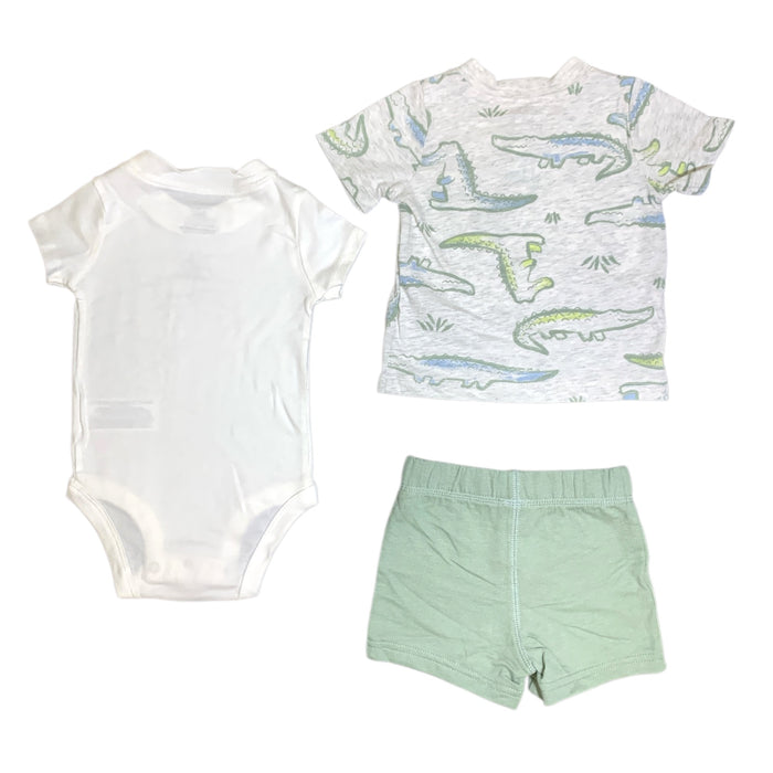 Carter's Baby Boy Short Sleeve 3-Piece Outfit Set - Shirt, Shorts & Bodysuit