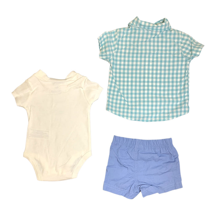 Carter's Baby Boy Short Sleeve 3-Piece Outfit Set - Shirt, Shorts & Bodysuit