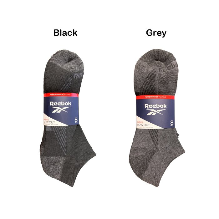 Reebok Men's Low Cut Performance Training Sock, 8-Pack, One Size: 6 - 12.5