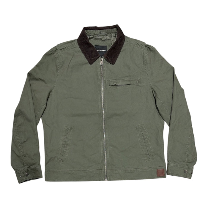 Lucky Brand Mens Classic Fit Washed Cotton Twill Barn Jacket