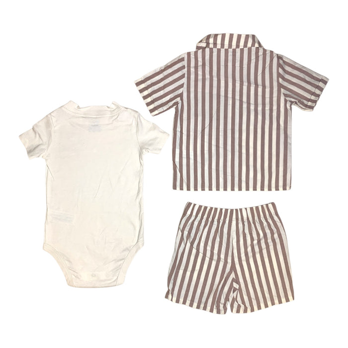 Carter's Baby Boy Short Sleeve 3-Piece Outfit Set - Shirt, Shorts & Bodysuit