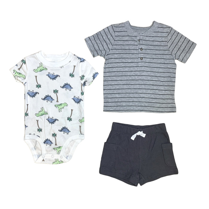 Carter's Baby Boy Short Sleeve 3-Piece Outfit Set - Shirt, Shorts & Bodysuit