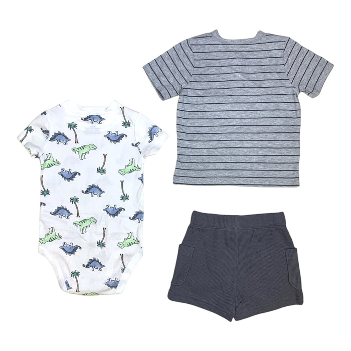 Carter's Baby Boy Short Sleeve 3-Piece Outfit Set - Shirt, Shorts & Bodysuit