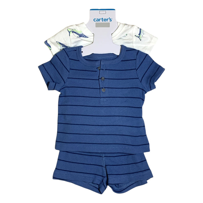Carter's Baby Boy Short Sleeve 3-Piece Outfit Set - Shirt, Shorts & Bodysuit