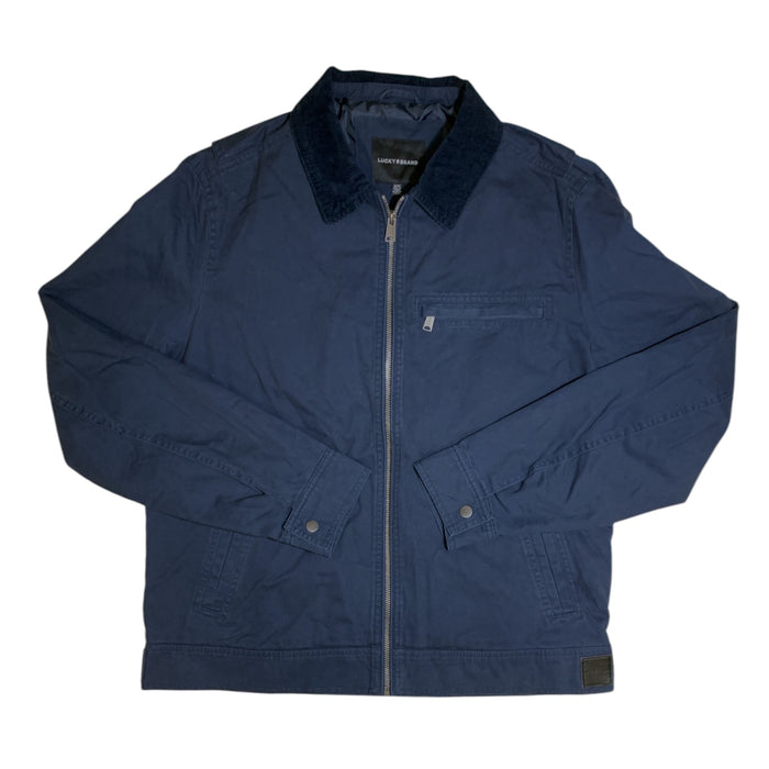 Lucky Brand Mens Classic Fit Washed Cotton Twill Barn Jacket