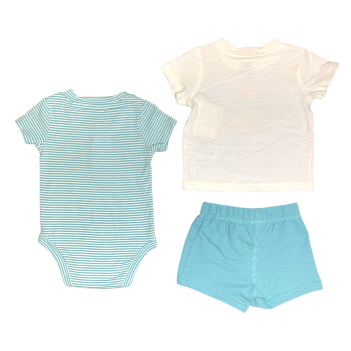 Carter's Baby Boy Short Sleeve 3-Piece Outfit Set - Shirt, Shorts & Bodysuit