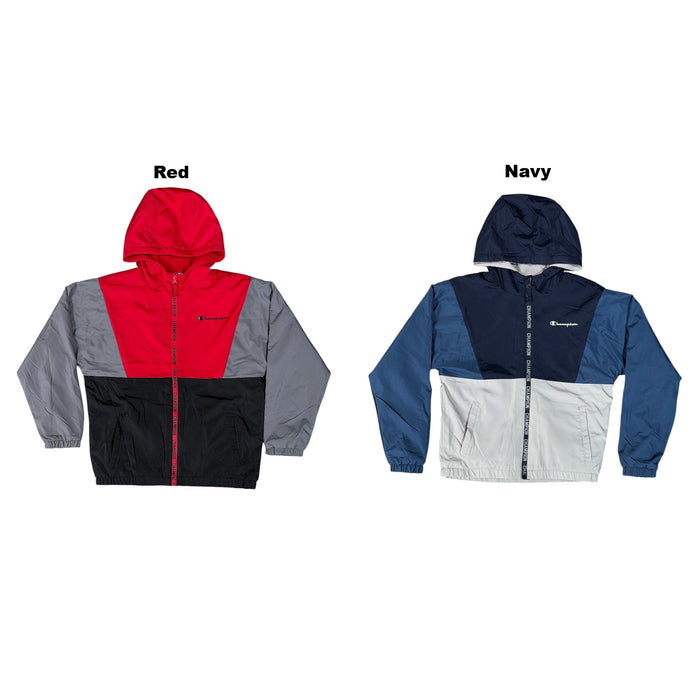 Champion Boys Regular Fit Fleeced Lined Colorblocked Windbreaker Jacket
