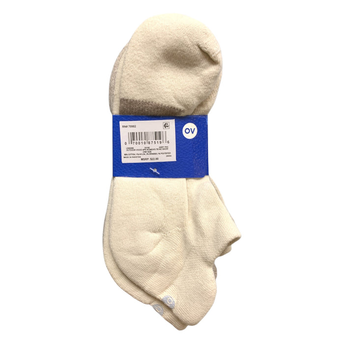 Outdoor Voices Women's Tab Back No Show Socks – 4 Pack, One Size