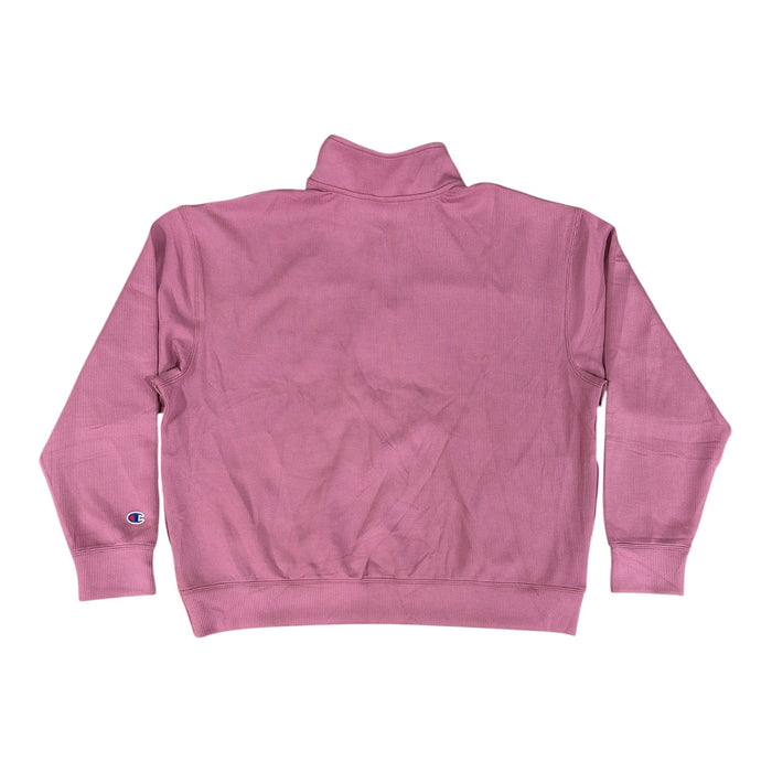 Champion Women's Regular Fit Air Layer Ribbed Quarter-Zip Mock Neck Pullover