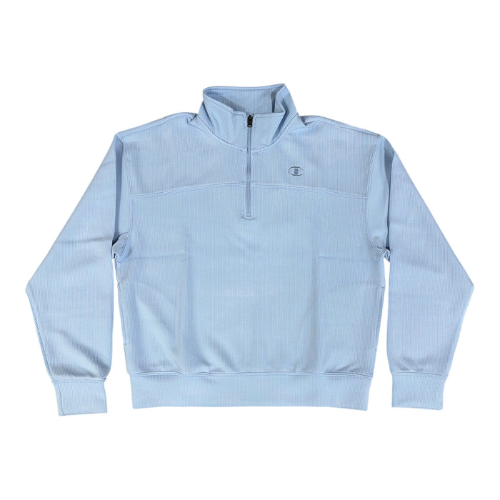 Champion Women's Regular Fit Air Layer Ribbed Quarter-Zip Mock Neck Pullover