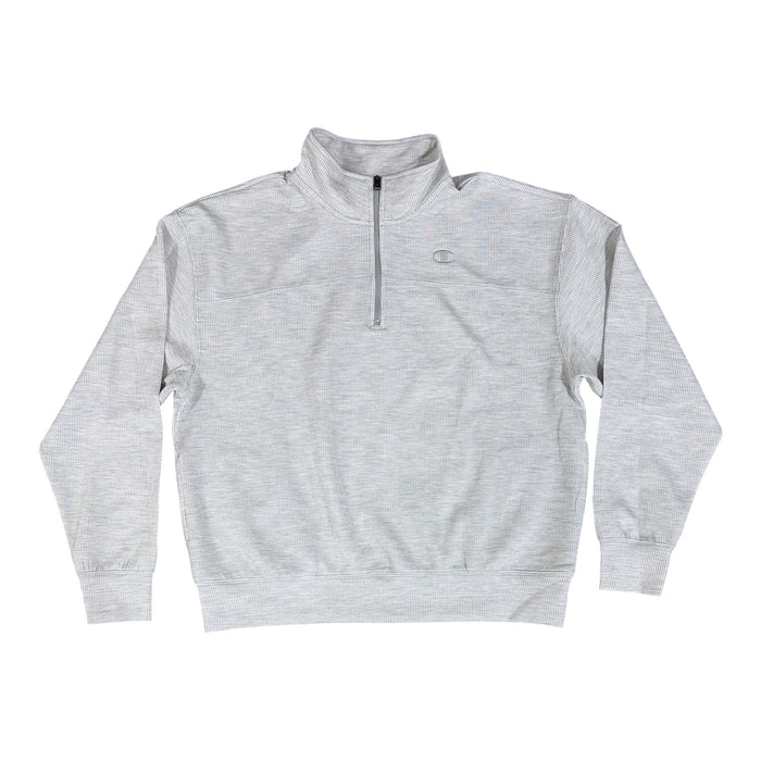 Champion Women's Regular Fit Air Layer Ribbed Quarter-Zip Mock Neck Pullover