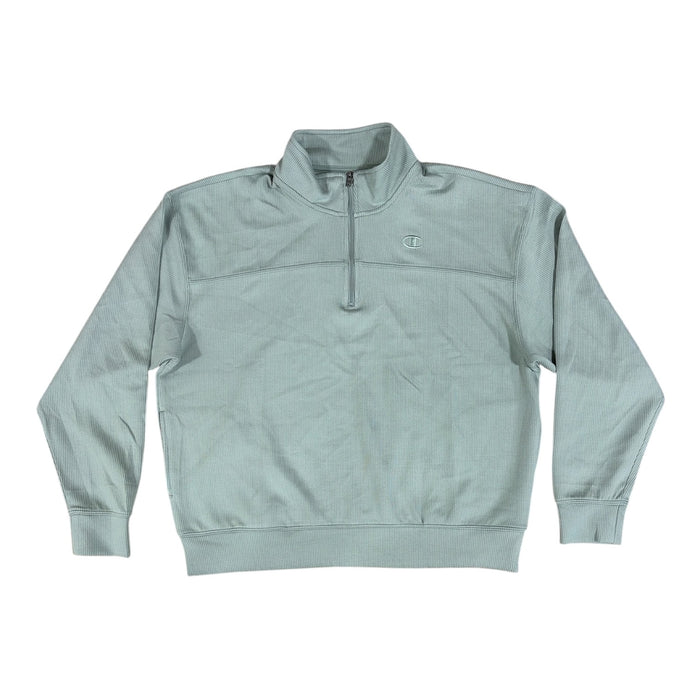 Champion Women's Regular Fit Air Layer Ribbed Quarter-Zip Mock Neck Pullover