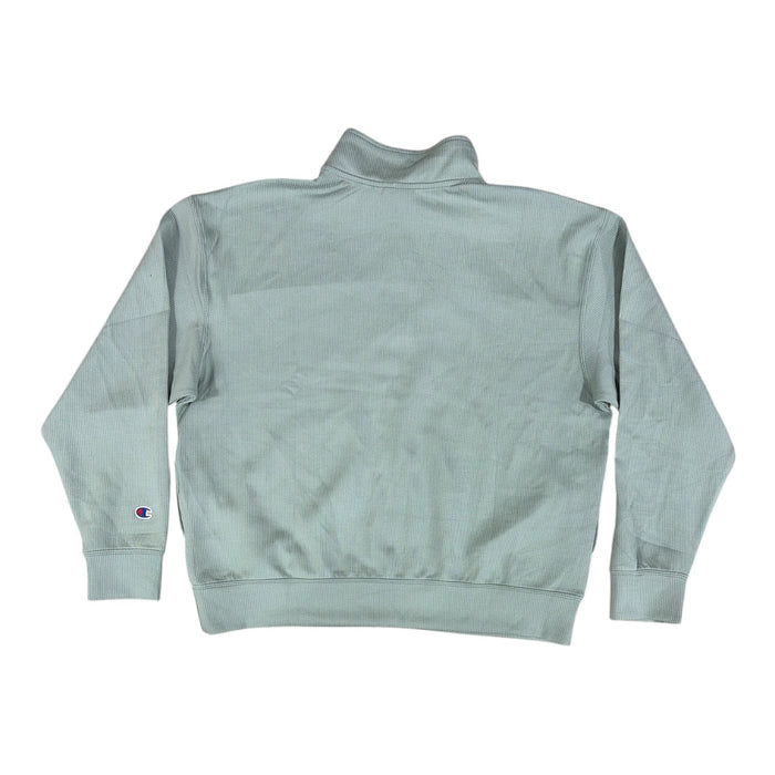 Champion Women's Regular Fit Air Layer Ribbed Quarter-Zip Mock Neck Pullover