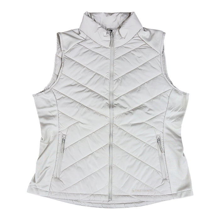 Free Country Women's Lightweight Full Zip Stand Collar Quilted Vest
