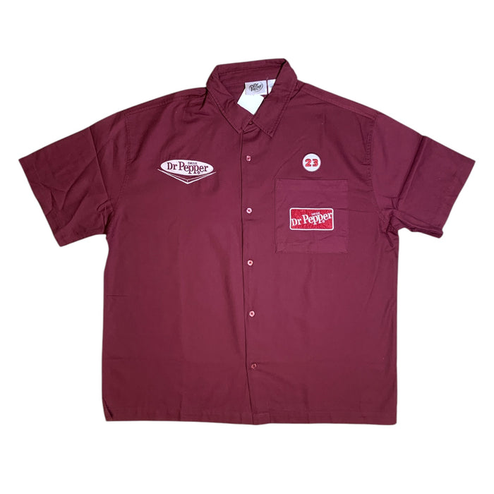 Licensed Men's Button-Up Short Sleeve Collared Workwear Shirt