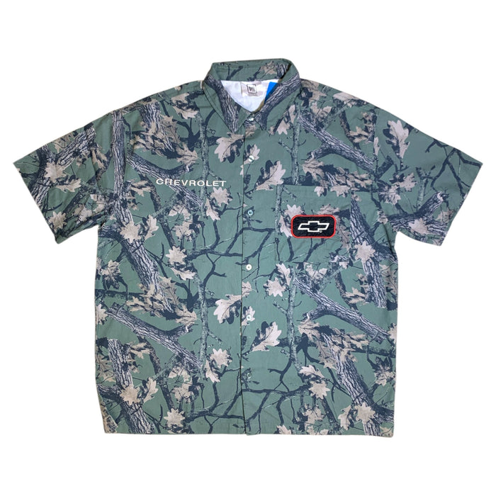 Licensed Men's Button-Up Short Sleeve Collared Workwear Shirt