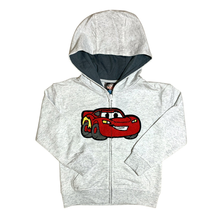 Licensed Character Toddler Boy's Front Zip Hooded Jacket with Chenille Applique