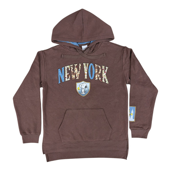 Freeze Women's Relaxed Fit Character Patchwork Destination Brushed Fleece Hoodie