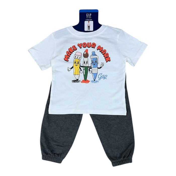 GAP Kids Toddler Boys' soft graphic 2-Piece comfortable Pant Set